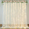 Suppromo Ivory Sheer Backdrop Curtains with Lights String for Parites Wedding 108ft Tulle