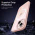 JETech iPhone 13 Mini Case, 5.4-Inch, Slim Shockproof, Translucent Matte Back, MagSafe Compatible (Chalk Pink)