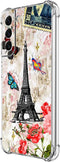 Galaxy S21 FE 5G Case, Paris Tower Butterfly Drop Protection Shockproof Case, TPU Full Body Protective