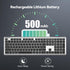 TECKNET 4-Device (2.4G+BT), 12 Bluetooth Keyboard Rechargeable, Free Switching Ultra-Slim Full Size Wireless Keyboard