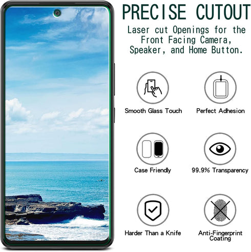 KAREEN (2 Pack) Screen Protector for Samsung Galaxy A53 5G - Tempered Glass, Anti Scratch, Bubble Free