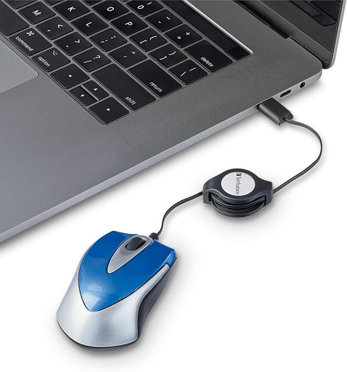 Verbatim USB-C Mini Optical Travel Mouse - Blue (70237)