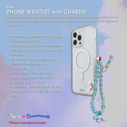 Sonix x Sanrio Phone Charm, Beaded Wristlet, Universal Phone Strap, and Detachable Cell Phone Lanyard