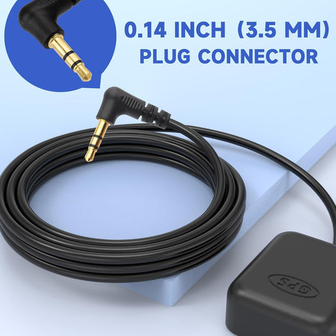 GODPEE 3.5mm SZSAUTO Vehicle GPS Antenna Waterproof Active GPS Dash Cam Antenna with Plug for Car Truck SUV Windshield