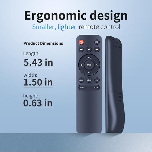 ZWP C10 C1 1080P Replacement Remote Control for HOMPOW Native Full HD BT Portable Mini Projector