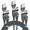 USB C Magnetic Charging Cable 3-Pack (3.3ft/6.6ft/6.6ft) - 60W/3A Fast Charger for Samsung Galaxy S21/S20, Pixel,