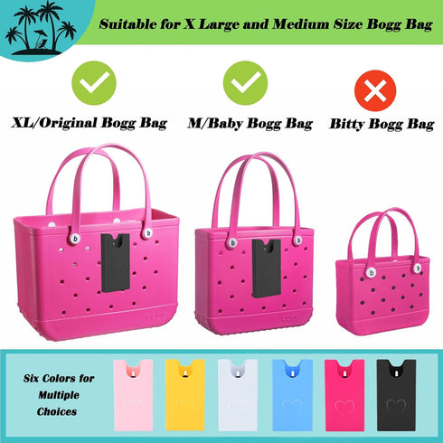 Phone Holder for Bogg Bag, White, Compatible with Simple Modern Bag & XL/Original Bogg Bag Accessories
