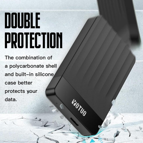 Portable External Hard Drive Storage, Mobile HDD USB 3.0 for PC, Mac, Desktop, Laptop, PS4, PS5, Xbox (Black, 320GB)