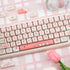 PBT Keycaps, 139 Cute MOA Dye-Sublimation Set for 61/64/68/84/87/100/104/108 Cherry MX Mechanical Keyboard (Pink Cat)