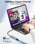 USB C Hub 9 in 1 Multiport Adapter with Gigabit Ethernet, 100W PD, 4K@60Hz, for MacBook, iPad Pro, iPhone 15