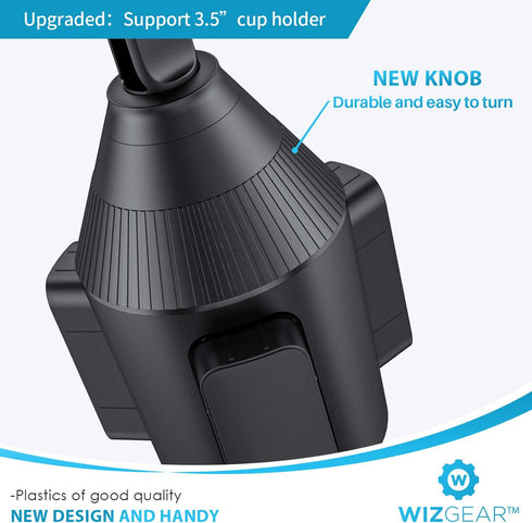 WixGear Cup Phone Holder for Car, Adjustable Automobile Cup Holder Smart Phone Cradle Mount