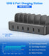 CREATIVE DESIGN 50W Charging Station, 6 Port Multiple USB Charger Station with 6 Cables for iPhone, iPad, Kindle, and