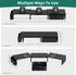 VERSASKY Dual Monitor Stand Riser, Adjustable Length & Swivel Angle Monitor Stand, Ergonomic Monitor Stand with Drawer