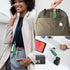 Microfiber Leather USB Flash Drive Case, Anti Lost Holder with Keychain, Small Portable Storage (1PC, Green)