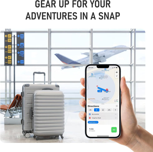Smart Tag Bluetooth Luggage Tracker - IP68 Waterproof Air Tracker for Keys, Luggage, Backpack, Wallet (4 Pack)