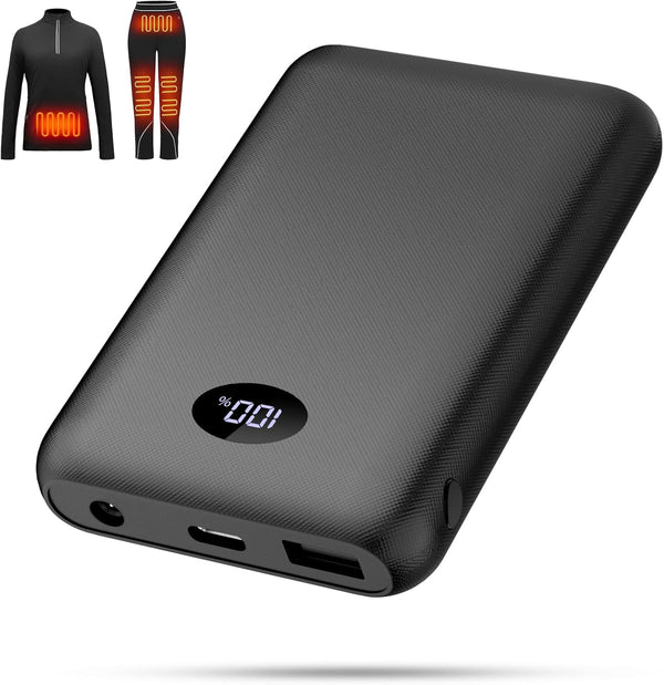 FERNIDA 10000mAh Battery Pack for 7.4V DC Heated Vest, Pants, Shirt, Power Bank