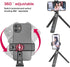 Metal Phone Tripod Mount with 3 Cold Shoes & Arca Port, 360° Smartphone Tripod Adapter for iPhone Samsung Cell Phone