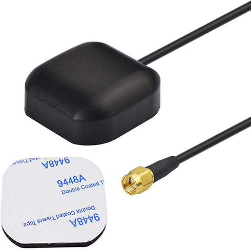 BINGFU Vehicle Waterproof Active GPS Navigation Antenna with SMA Male Connector for Car Stereo Head Unit GPS Navigation