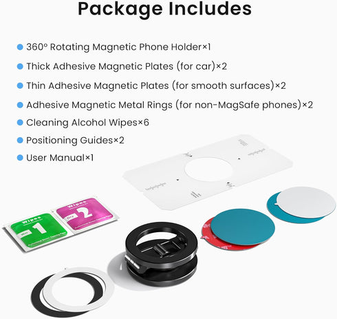 Itramax 360 17 16 13 12 11,Pixel 9 8,Samsung,Office,Kitchen Rotation Magnetic Phone Stand,Foldable Portable iPhone