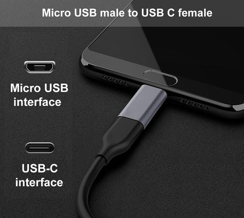 USB C to Micro USB Adapter, USB Type C Female to Micro USB Male Compatible with Samsung Galaxy S7/S6/S5/S4