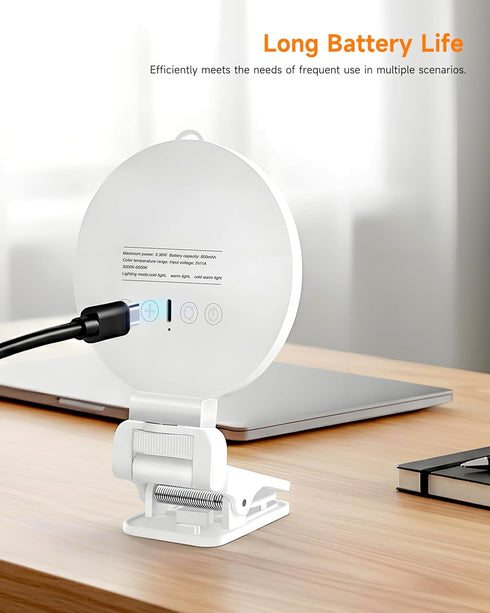 GSYXERGILES 3 10 Ring Light for Computer Monitor, Color Modes & Brightness Levels USB Clip on Ring Light for Laptop