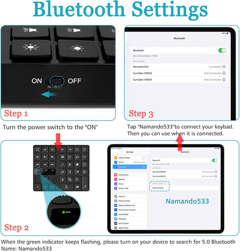 Goshyda Keyboard for Procreate, Rechargeable Shortcut Drawing Keyboard, One Handed Ergonomic 35 Keys Keyboard for iOS