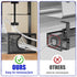 REFLYING Under Desk Cable Management Tray, Black Metal Long Arms, No Drill Mesh Desk Cable Tray for Office Organization