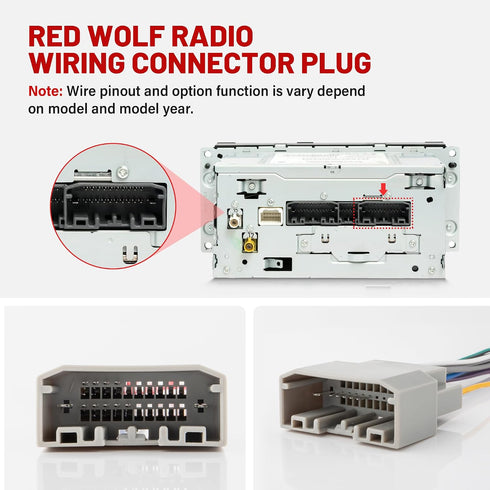 2007-2011 RED WOLF Radio Wiring Harness Compatible with Dodge Chrysler Jeep Install Car Stereo CD Player Receiver