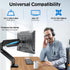 MOUNTUP Single Monitor Desk Mount, Adjustable Gas Spring Arm for Max 32 Inch Screen, VESA Mount Bracket, Black