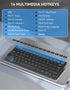 TECKNET 2.4G Wireless Keyboard, Small Wireless Keyboard with Media Hotkeys, Compatible with PC, Desktop, Laptop - Black