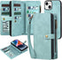 TwoHead Designed for iPhone 13 Wallet Case with Card Holder,Detachable Magnetic Phone Case
