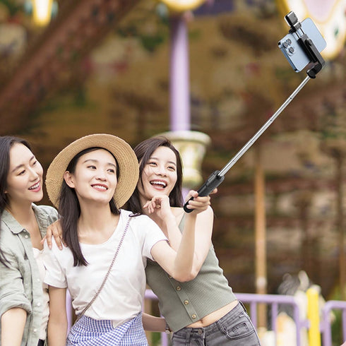 Tengsun 67 360 Phone Tripod & Selfie Stick Travel Tripod for iPhone Selfies, with Phone Holder Rotation Extendable