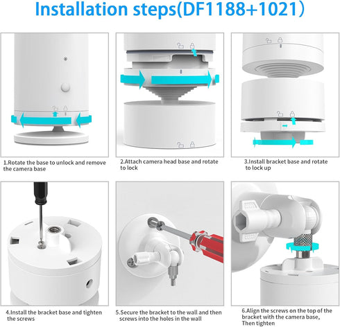 Adjustable Wall Mount - Compatible with Pan Tilt Camera, 1 Pack, White