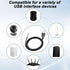 MEIRIYFA USB 2.0 Pigtail Cable Male Plug, 2 Pin Open End Bare Wire, 1M Power Extension Cable, 5 PCS
