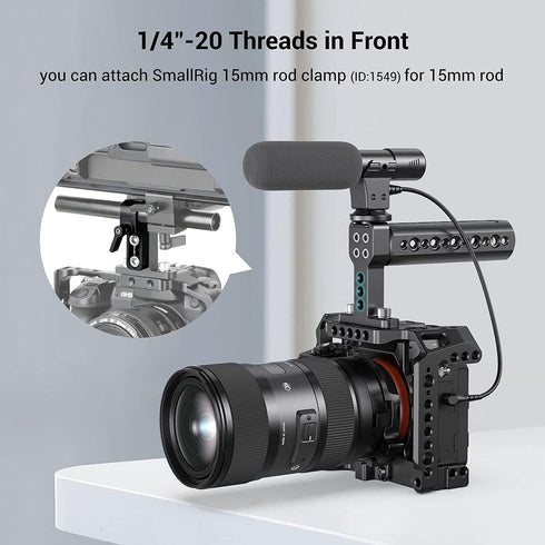 SmallRig Camera Top Handle Grip, DSLR Cage Handle with Cold Shoe Mount for Camera Rig - 1638