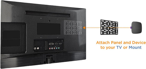 Mount-It! Universal Streaming Device Mount - Securely Attaches Behind Your TV - Compatible With Apple TV, Roku, Amazon