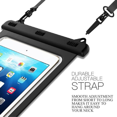 Universal iPad Waterproof Case, Waterproof Dry Bag Pouch for iPad Pro 12.9" 6/5/4/3, Galaxy Tab S8/S7, Android Tablet