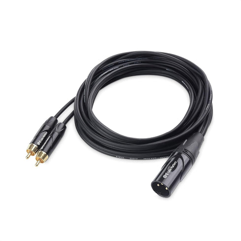 Cable Matters Dual RCA to XLR Stereo Audio Splitter Cable - 10 ft / 3m in Black