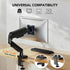 Hemudu 17-32 inch Grommet 4.4 22lbs HD09B-001 Single Monitor Mount, Gas Spring Arm for Screens Adjustable Monitor