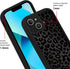 lioscre 13 6.1", Cute Cheetah Print Phone Case for iPhone Case Aesthetic Luxury Black Leopard Pattern Design Cover