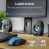 Trust 2.0 12 Gemi RGB LED PC Speakers for Computer and Laptop, W, USB Powered, Illuminated - Black
