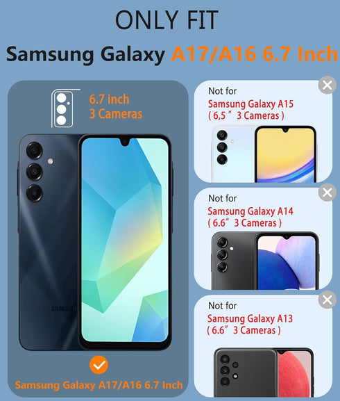 FNTCASE A17/A16 5G A17 14ft for Galaxy Phone Case - Samsung Military Grade Drop Protection, Drop Tested, Screen