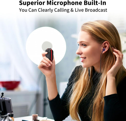 USB C Headphones with Mic, Wired Earbuds for Galaxy S24 S23 FE S22 S21 iPhone 15, Magnetic Noise Canceling in-Ear