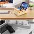 WRINGKIT 6 Bamboo Charging Station for Multiple Devices, Desktop Charging Organizer with Removable Divider Slots