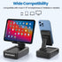 JTEMAN Cell Phone Stand with Bluetooth Speaker, HD Stereo Sound & Anti-Slip Base, Foldable Adjustable Desktop Phone