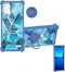 BLU View5 Pro Case, Colorful Reflect Light, Hard PC + Soft Silicone, Ring Support Phone Cover