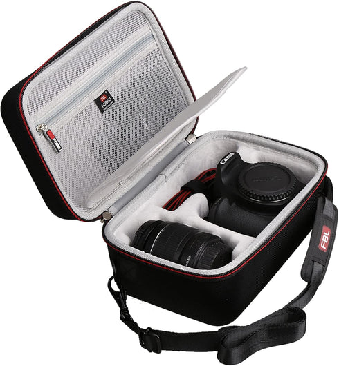 Hard Travel Carrying Case for Canon EOS Rebel T7 DSLR Camera with 18-55mm Lens, Waterproof Protective Storage Bag