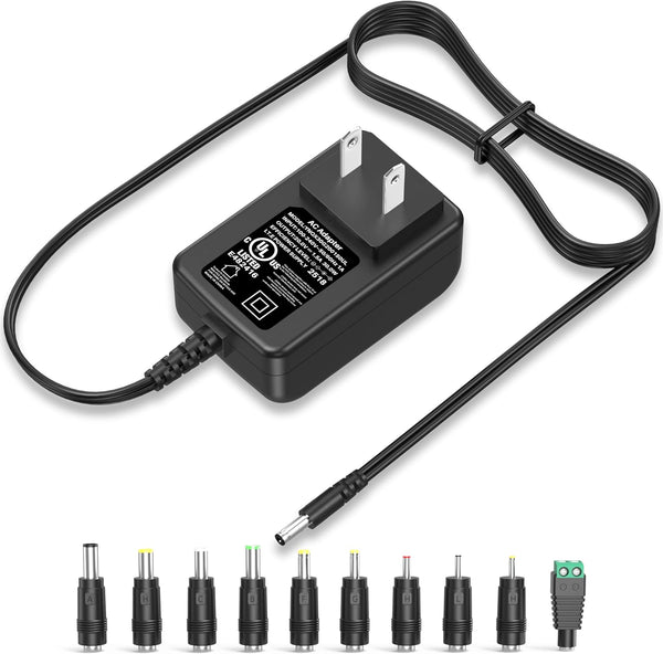UL Listed 20V 1.5A Charger Switching Power Supply, 20V 30W Max AC Adapter with 10 Interchangeable Jacks