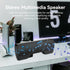 HERCHR 2W+2W 4 3.5mm Computer Speakers for Desktop PC, USB Plug-in, Wired Laptop Soundbar Speakers, Detachable Mini