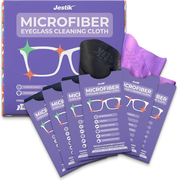 Microfiber Cleaning Cloth - Japanese Lens Wipes for Eyeglasses, Camera Lenses, Screens & More, Pack of 6